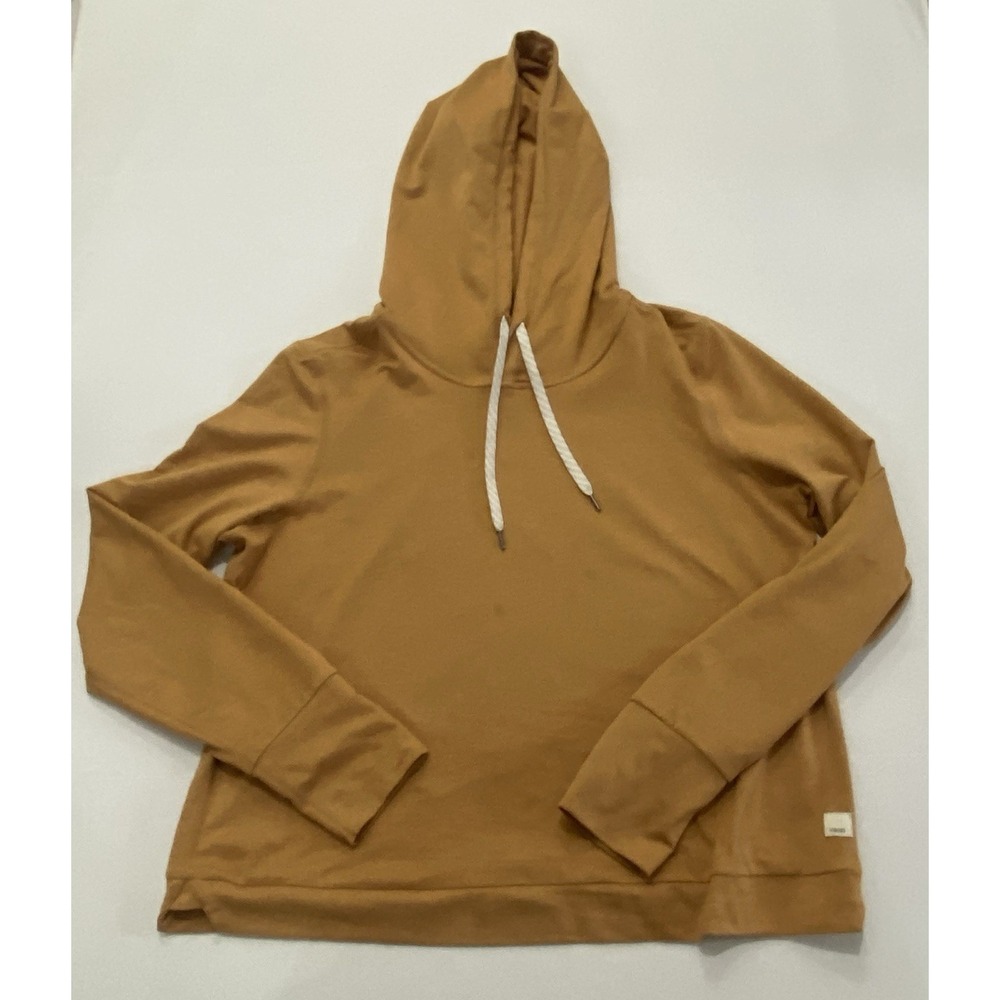 Vuori Halo Performance Hoodie. Heather Orange/Mustard Pullover. Women's Large